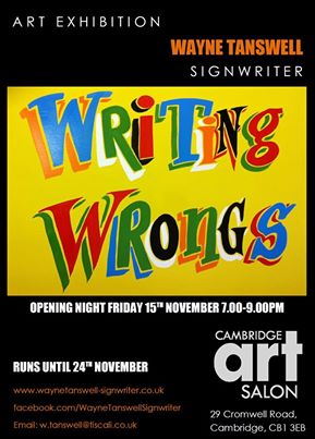 Writing Wrongs: signwriting exhibition